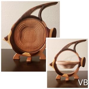 Pop-Up Wooden Fish Basket (Small, See Measurements